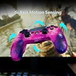 CHENGDAO Wireless Controller für PS4, Game Controller für PS4/Pro/Slim/PC, Gamepad mit Dual Vibration, 6-Achsen Gyro sensor, Rosa – Bild 3