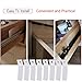 Joyangy 20Pcs Non-Slip Drawer Stops, Clear PVC Plastic Drawer Stoppers with Stainless Steel Screws, Furniture Repair Tool for Dresser Chest Bottom, 2.36 x 0.63 x 0.08 Inch