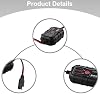 Controlador de carga solar MPPT 12V 10A, regulador con indicador LCD y cables de extensión SAE 6