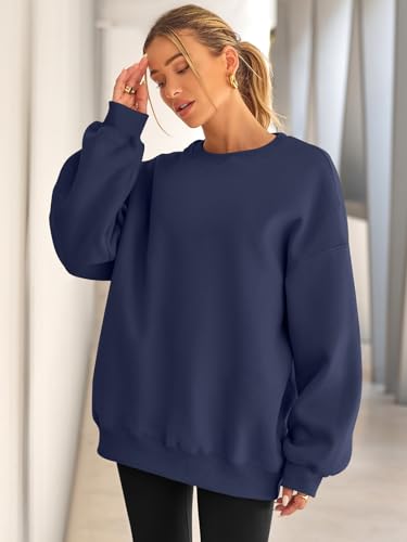 Image of EFAN Womens Oversized Sweatshirt Crewneck Sweater Casual Fall Outfits 2026 | Fleece Lined Stretchy Hoodies Basic Comfort Clothes Loose Maternity Workout Gym Lounge Wear Winter Airport Fashion
