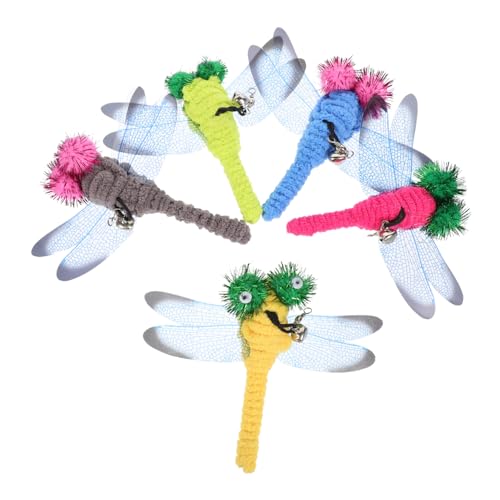 TOYANDONA Cat Toys Wands 5pcs Funny Cat Stick Head Cat Teaser Wand Teaser Stick Pet Toys Cat Catch Toys Cat Teaser Wand Replacement -  AXW02491T54308G