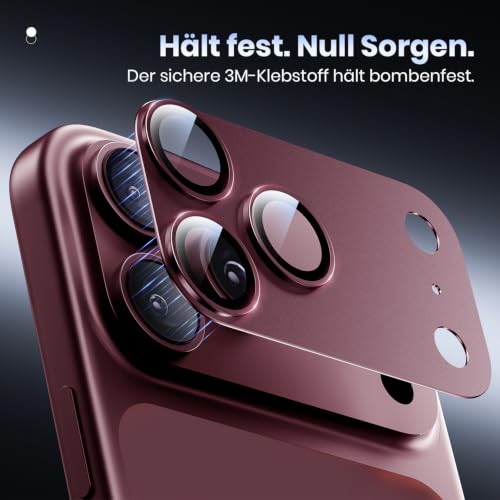 Hoerrye für iPhone 18 Pro Kameraschutz,Burgunder, 1 Stück – Ansicht 4