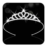 Kilshye Silver Tiara Headband Rhinestone Tiaras and Crowns Birthday Crown Crystal Party Hair Accessories for Women (A)