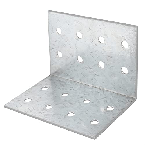 Eoere 2 Pcs Steel L Right Angle Bracket 6¼ Inch X 4⅜ Inch Deck Tension Tie Corner Brace cover