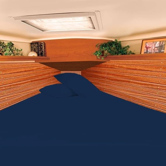 4 Piece Universal V Berth Bed Sheets Best Boat V Berth 100% Egyptian Cotton 1000 Thread Count Soft & Smooth V Berth Bedding Fits mattresses up to 6” Depth - Navy Blue Solid