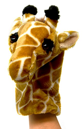 Lashuma Kuscheltier Handpuppe Giraffe, Flauschige Plüschtier Handspielpuppe, Süße Wildtier Kasperpuppe Größe 25 cm – Bild 3
