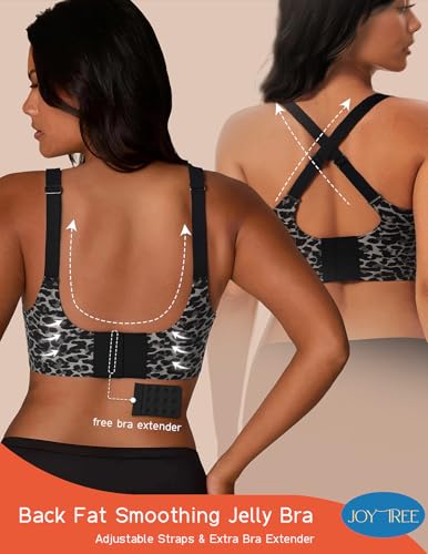 Image of JOYTREE Silky Bras for Women No Underwire V Neck Bralettes for Women Cloud Feel Everyday T Shirt Bra with Extender-LPN, XL