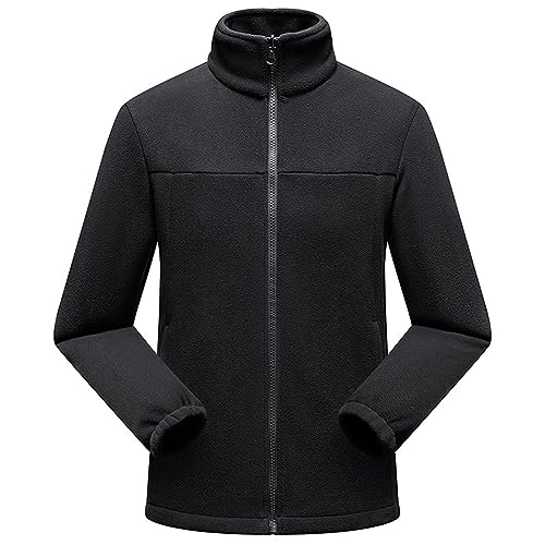 Veste double fleece homme manteau chaud en velours corail zippé pour l'hiver