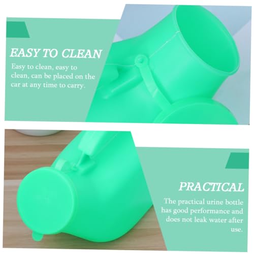 2Pcs Reusable Household Men Urinal Plastic Urine Bottle with Lid Convenient for Travel Camping Outdoor Use Easy to Clean Sturdy Male Accessory - Image 3