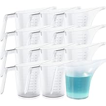 WUWEOT 12 Pack Measuring Funnel Pitcher ، 33OZ Easy Pour Measuring Cup with Long Spout for Soap Cakes Making، Filling Muffin Pans، Bakeware Molds، Oils، Fluids 1000ml