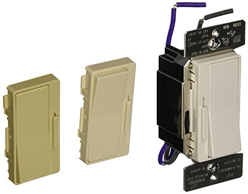 Image of Eaton DF10P-C2 Decorator 0-10V Dimmer, Single Pole & 3-Way, No Neutral Required, with Color Change Kit: Light Almond, White, Ivory