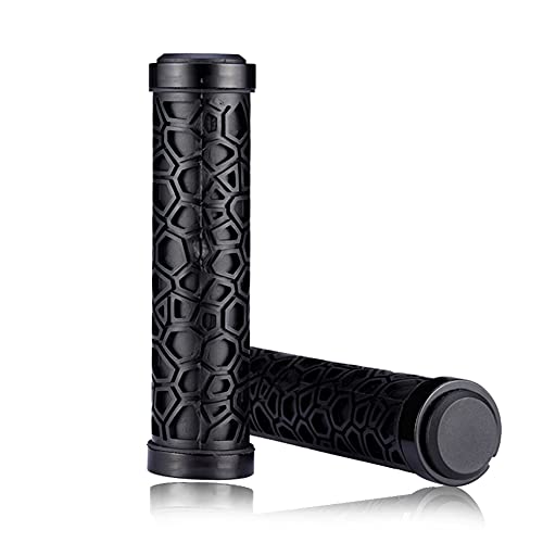 HYSENM Agarraderas de goma para manillar de ciclismo antideslizantes para MTB Bike Lock Grips, color negro Cover