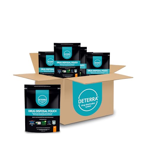 Deterra MP - Drug Deactivation and Medication Disposal System - Safe Medication, Pill, and Liquid Destroyer - Plant-Based Medium Stand-Up Pouch (25-Pack)