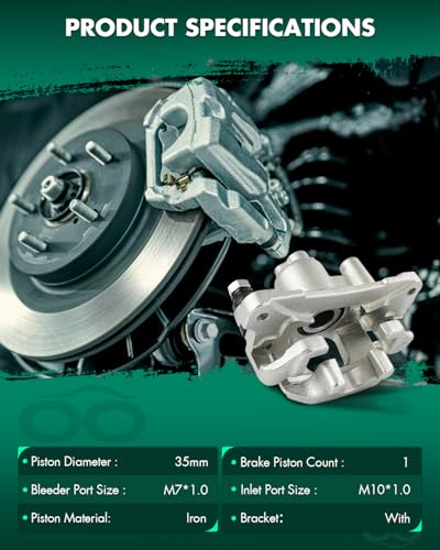 Image of SCITOO 19B2611 Rear Left Disc Brake Caliper w /Bracket Fit For Lexus For ES300 2000-2001,For Toyota For Camry 2000-2001, Single Piston