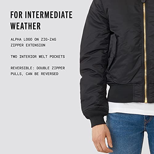 Image of Alpha Industries MA-1 Slim Fit Bomber Flight Jacket - Fighter Pilot Flight Jacket