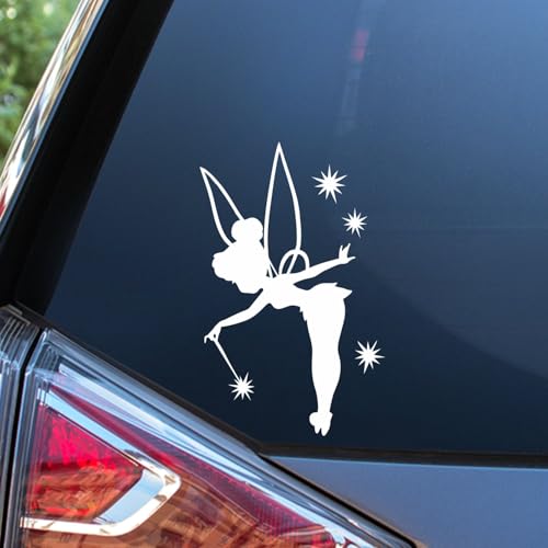 Sunset Graphics & Decals Tinkerbell Fairy Decal Vinyl Car Sticker | Cars Trucks Vans Walls Laptop | White | 5.5 inches | SGD000408