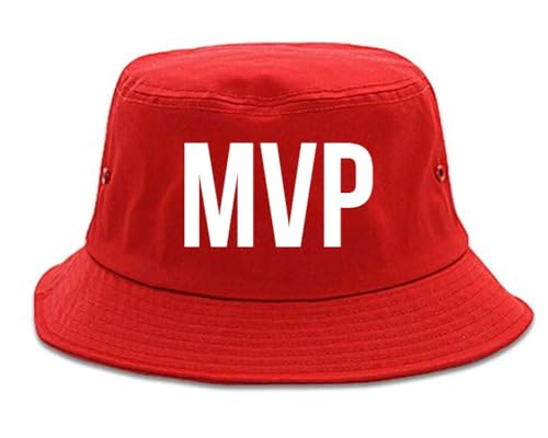 Kings Of NY MVP Most Valuable Player Basketball Sports Fashion Bucket Hat Red