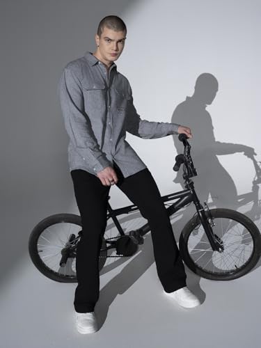 Image of Hubberholme Men's Oversized Checked Full Sleeve Flannel Shirt