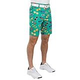 Royal & Awesome Specs-tacular Golf Shorts for Men, Crazy Golf Design, Funny Men's Design, Colorful, Tailored Dress Shorts for Men, 36 Waist
