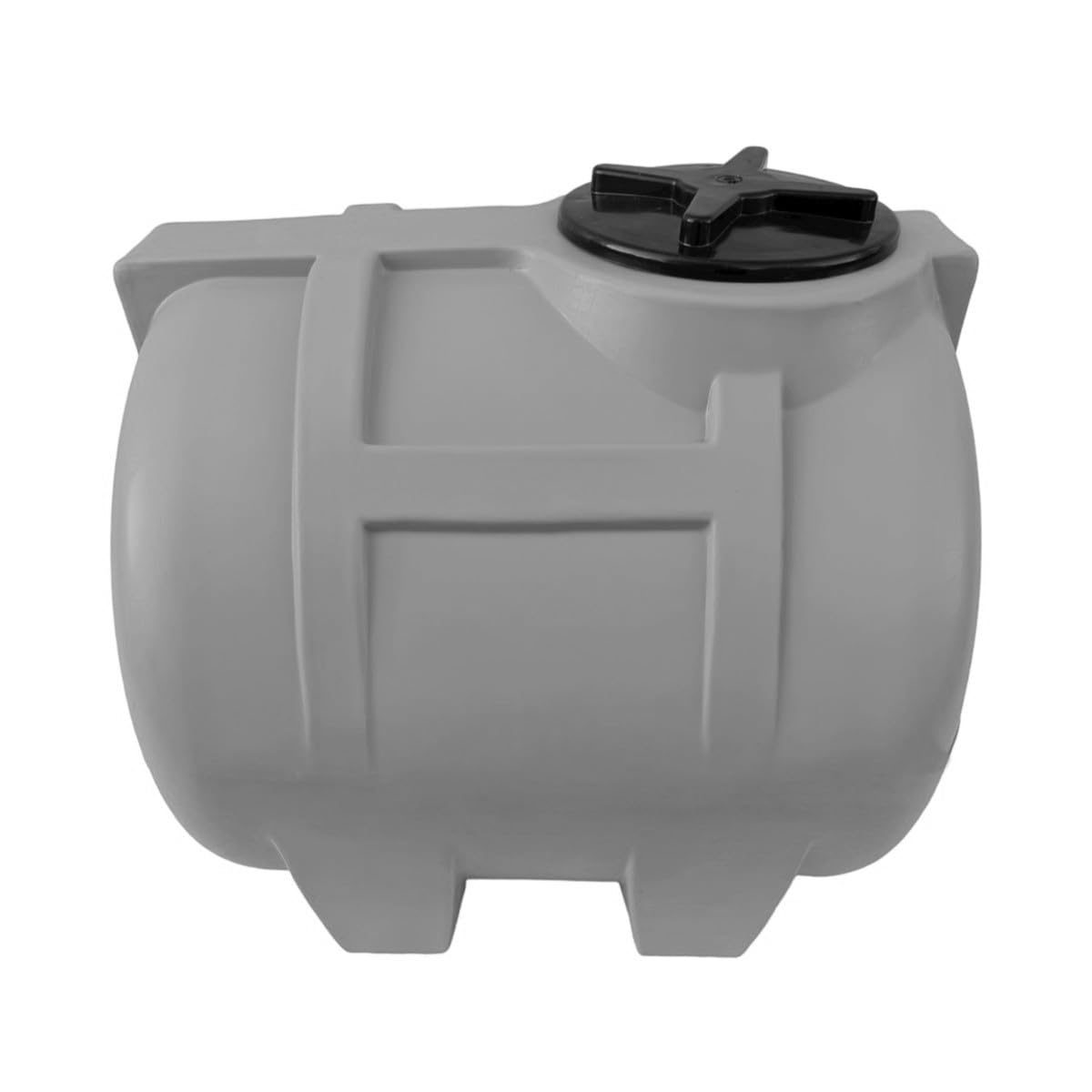 Varile Serbatoio per acqua potabile da 150 l, colore grigio, senza BPA, filettatura in ottone integrata da 3/4", prodotto in EU, adatto per alimenti, orizzontale
