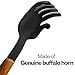 Buffalo Horn Back Scratcher, Back Scratchers Wood for Men Women Adults Elderly, Wooden Long Handle Feels Like Fingernails, Large Hand (19 inch)