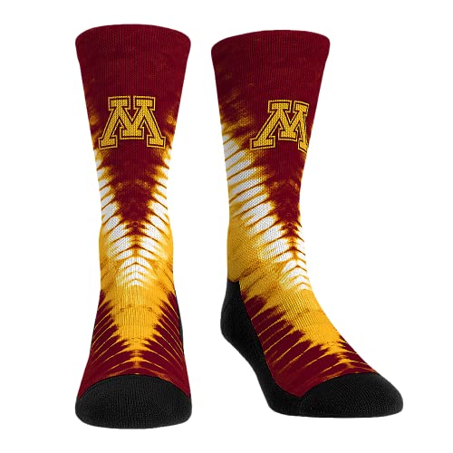 Rock 'Em NCAA Minnesota Golden Gophers - V Shape Tie Dye Socks (S-M)