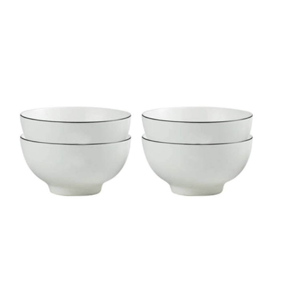 Ensaladera Cuencos de arroz de cerámica de 4 piezas for comer cuencos creativo hogar pequeño fideos sopa de fideos cuenco pequeño restaurante restaurante conjunto 11.5 * 6 cm pequeña capacida