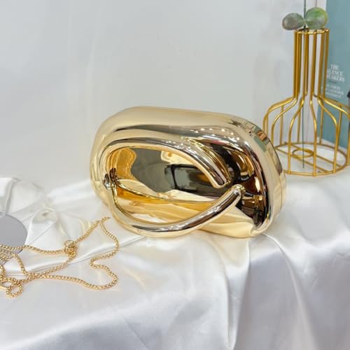 Image of Acrylic Clutch Purse for Women Classic Round Acrylic Evening Handbag Vintage Metal Handlebars Bag for Wedding Party Prom