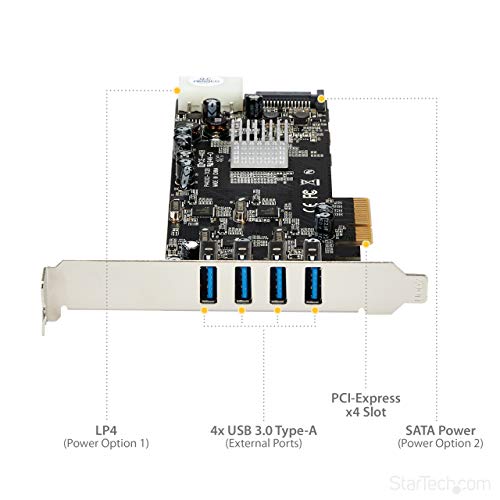 Image of StarTech.com 4 Port USB 3.2 Gen 2 (10Gbps) PCIe Card - 4 Port USB Type-A PCI Express Card