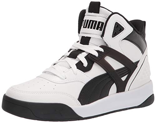 PUMA Kids Boys Backcourt Mid Lace Up Sneakers Shoes Casual - Black, White - Size 5 M