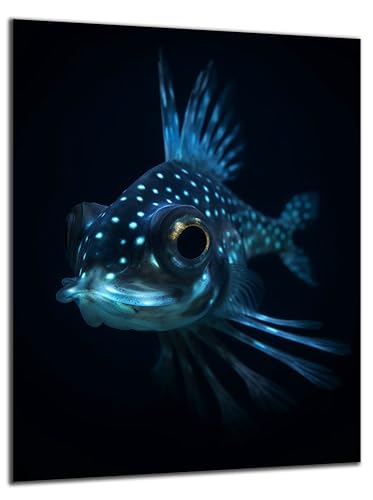 DARO Design - Wand-Bild 6mm HDF 70x50 cm Unterwasser Fisch leuchtend - Wand-Deko Bilder Wohnzimmer DARO Design - Wand-Bild 6mm HDF 70x50 cm Unterwasser Fisch leuchtend - Wand-Deko Bilder Wohnzimmer