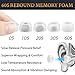 SOULWIT 5 Pairs Memory Foam Eartips for AirPods Pro 3 (3rd Generation 2025), Pro3 Replacement Earbud Ear Tips Accessories (Ash White/M)