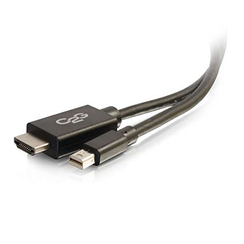 C2G Mini Display Port Adapter, Display Port to HDMI, Male to Male, Black, 6 Feet (1.82 Meters), Cables to Go 54421