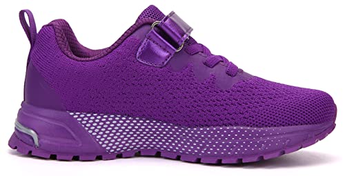 Kubua Kids Sneakers For Boys Girls Running Tennis Shoes Lightweight Breathable Sport Athletic Violet #TOP7
