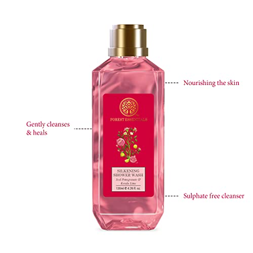 Image of Forest Essentials Silkening Shower Wash Iced Pomegranate & Kerala Lime 130ml (Body Wash)