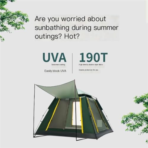 Carpa portátil doble capa resistente al viento y agua miniatura 5