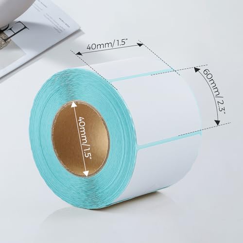 Image of Bonvoisin Printing Scale Label Rolls, 58 X 40 mm, Barcode Label, 12 Rolls Per Case (Pack of 2)