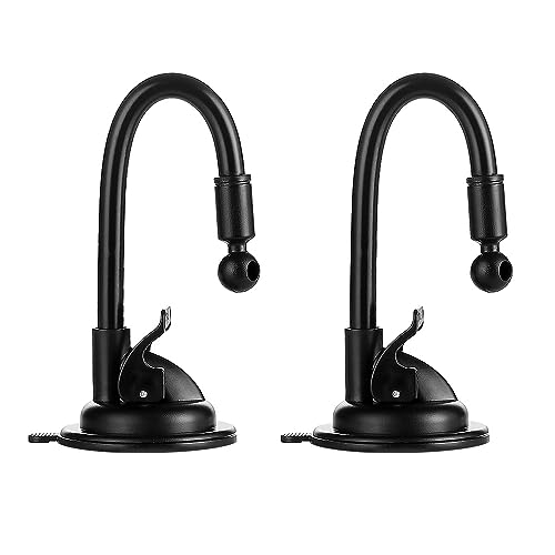 ThtRht KFZ-Handyhalterung mit Saugnapf, Ersatz mit langem Schwanenhals, 17 mm Kugelgelenk-Anschluss, Saugnapf, Ständer für Auto, Windschutzscheibe, Spiegel, Dusche, Handyhalterung, Clips