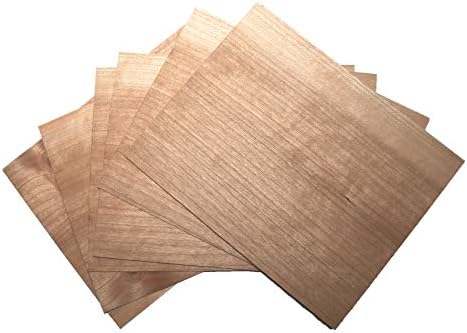 Unfinished PSA Cherry Veneer Pack | Thin Wood Sheets for Laser Cutter, DIY Wedding Decor, Painting Signs