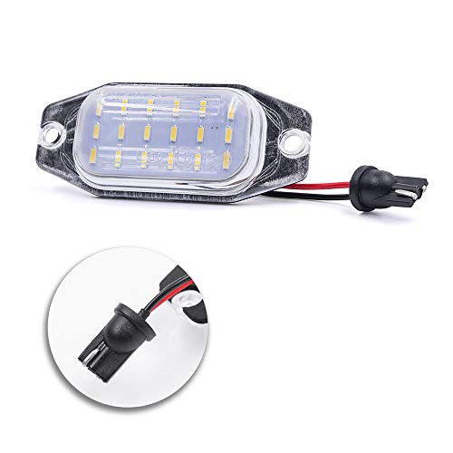 Led License Plate Lights Compatible W/ 2007-2014 To'yota Fj Cruiser, 91-97 Fj80 Land Cruiser, Oem Led Number Lamps Replacement Canbus Error Free 6000K Xenon White Led Rear Tag Light Kit #TOP2
