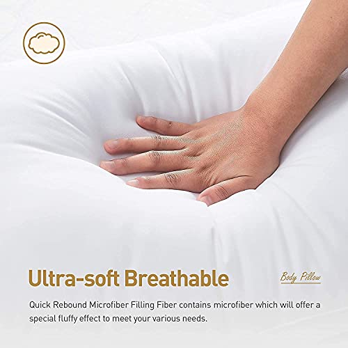 Acanva Fluffy Body Pillow For Adults And Pregnancy, Soft Long Full Pillow Insert For Side Sleepers #TOP4