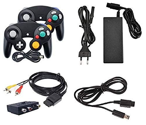 Kit d'accessoires pour Nintendo Game Cube Câble Contrôleur GC Câble d'alimentation Câble de charge Chargeur Câble Câble Péritel Adaptateur AC Cover
