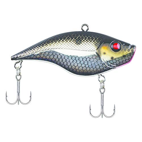 Berkley Warpig Fishing Lure, Black Silver, 1/4 oz, 2 3/8in | 6cm Crankbaits, Lipless Sinking Bait Features Aggressive Action with Maximum Sound and Vibration