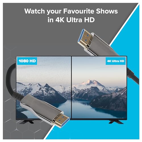 Maplin Pro Hdmi To Hdmi 8K V2.1 Ultra Hd 60Hz Fibre Optical Cable - 20 - 6