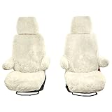 UK Custom Covers SC821-TRANSIT Luxus-Sitzbezug aus Kunstfell, für Ford Transit Wohnmobilsitze, cremefarben