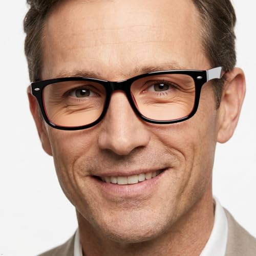 Image of Eyekepper Reading Glasses Men, Readers for Women, 0.50 Stylish Red