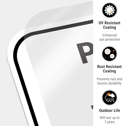 Image of Package Delivery Sign, Delivery Instructions Deliver All Package to Front Door Left Arrow Sign, 12x18 Inches, Rust Free .063 Aluminum, Fade Resistant, Made in USA