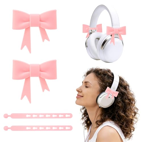 YAYAYOUNG 2 Pack Silicone Bow Decor Headphone Accessories...