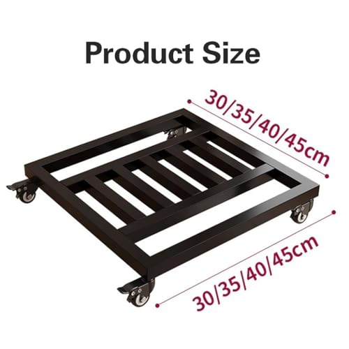 Chariot à Plantes Roulant robuste 45 cm - Support en métal carré stable