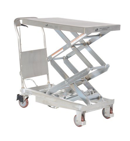 Partial Stainless Steel Elevating Cart 35.5 x 20 in. - 800 lbs